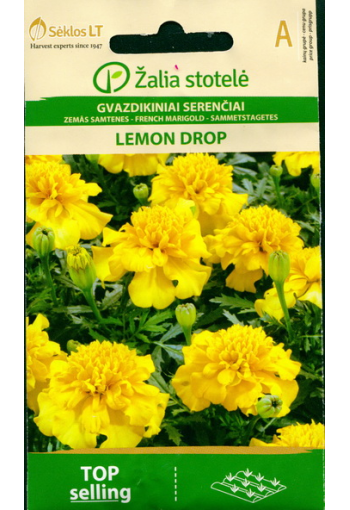 Бархатцы отклонённые низкорослые "Лимонная капля" (Lemon Drop)