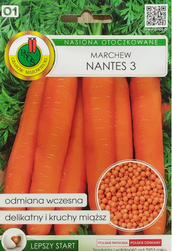 Porgand "Nantes 3" (pelleted seeds)